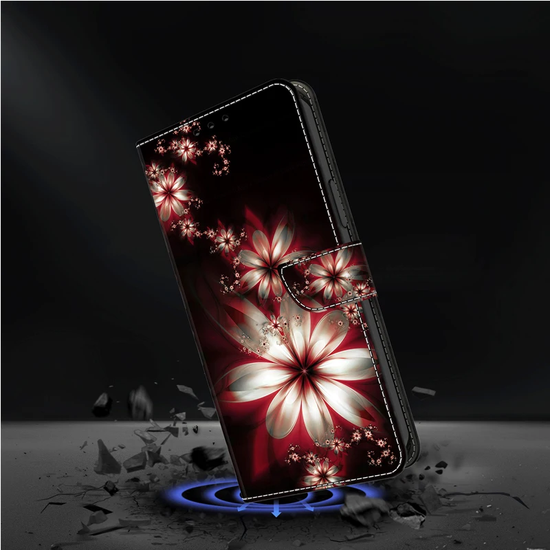 Enhanced 3D Magnetic Flip Leather Wallet Phone Case