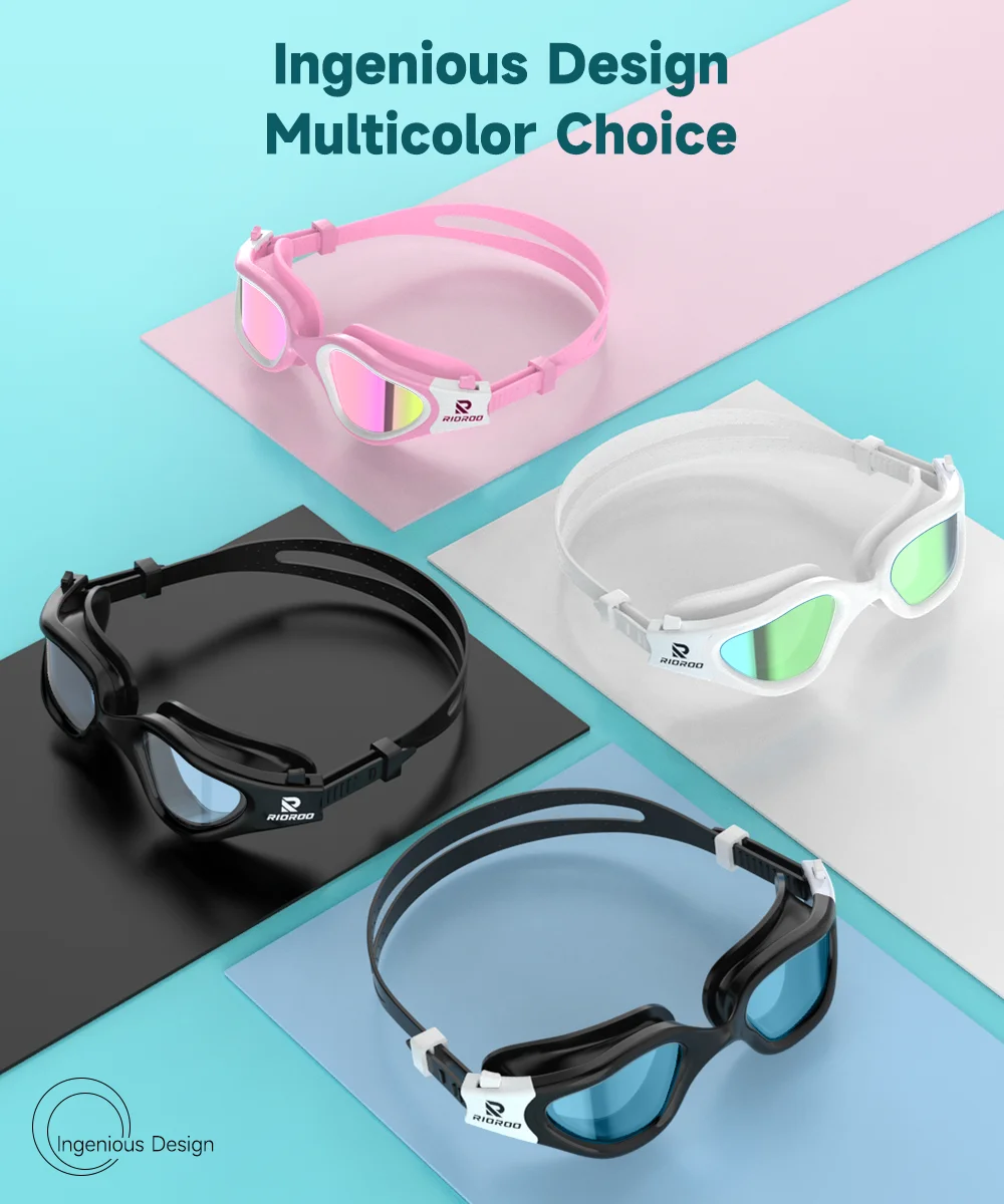 Lunettes de natation professionnelles anti-buée pour adultes, lunettes de protection UV pour hommes et femmes, lunettes de natation en silicone réglables, étanches, piscine