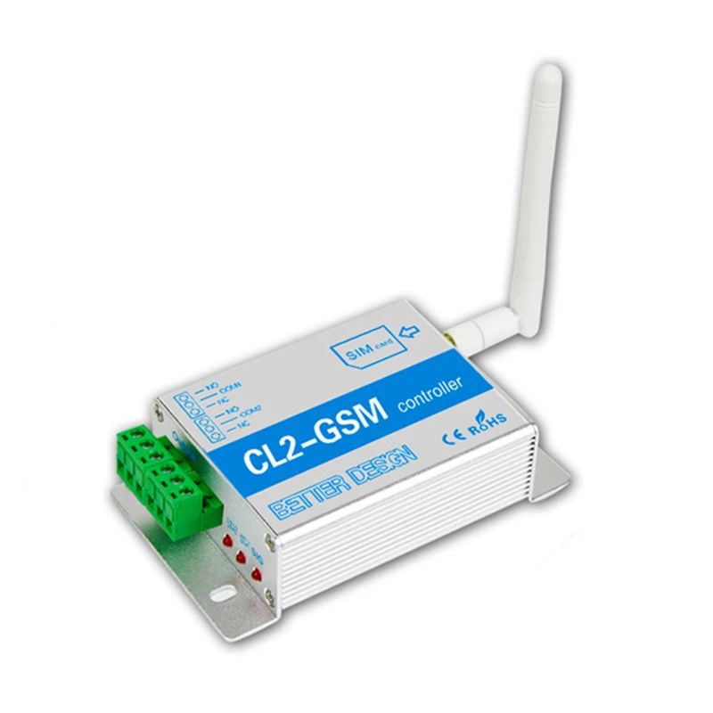 Wireless GSM SMS Remote Controller CL2-GSM 2 way switch 2 relay output for gate opener Barrier Shutter Garage Door opener