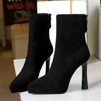 BIGTREE 2026 New Winter Sexy Ankle Boots Women Pointed Toe Platform Stiletto Heel Zipper Party Shoes Zapatillas De Mujer - Image 3