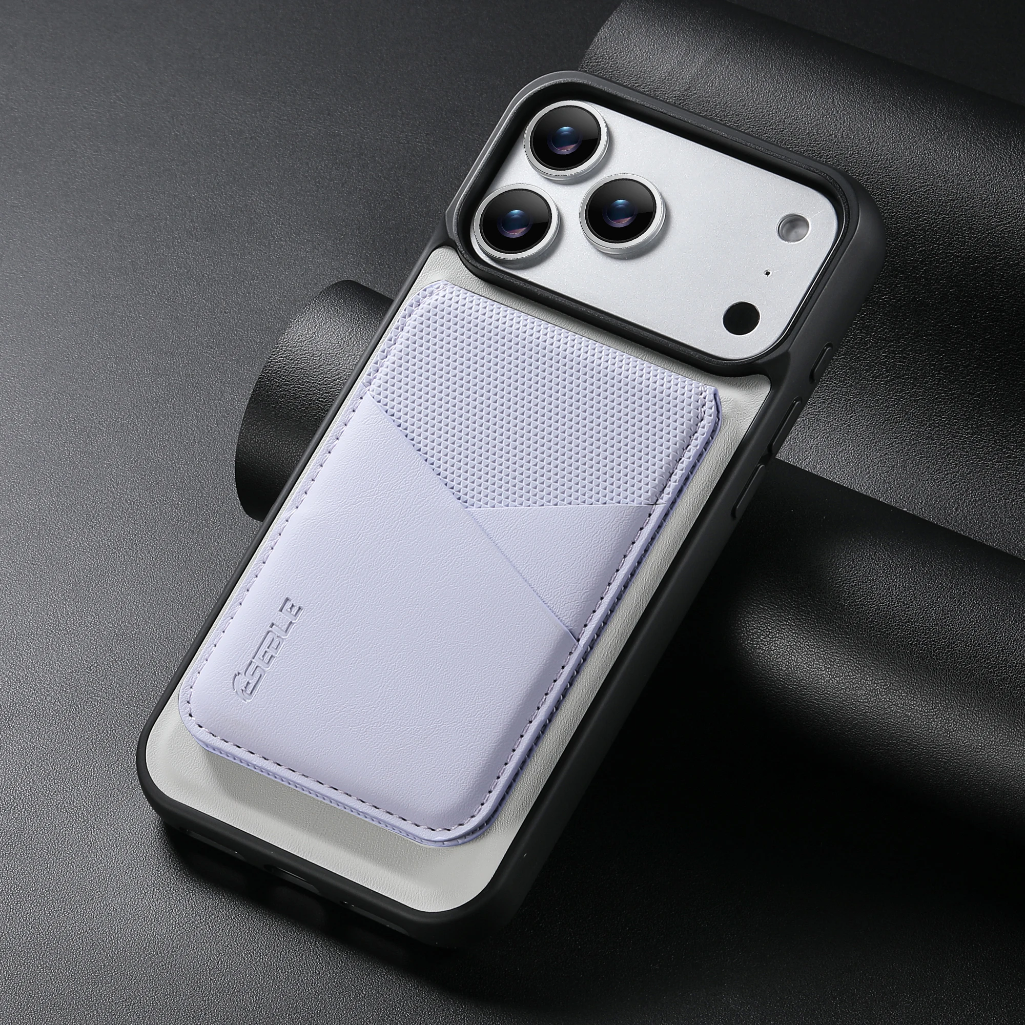 Elegant 2-in-1 Detachable Magnetic Leather Wallet Phone Case with Color-Blocked Card Pocket