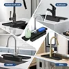 Upgraded Silicone Sink Faucet Splash Guard Draining Rack Sponge Holder for Kitchen Counter Wash Basin and Bathroom 3
