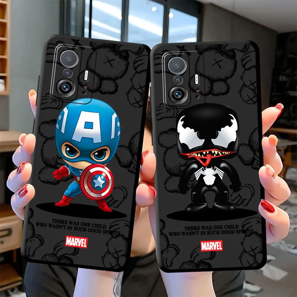 Custodia Morbida Nera Antiurto Per Xiaomi Mi 10T 12T 12 Pro 12S 13 Lite 11 11T 11 Lite 11I 12X 10 Bear Marvel Avengers Cover