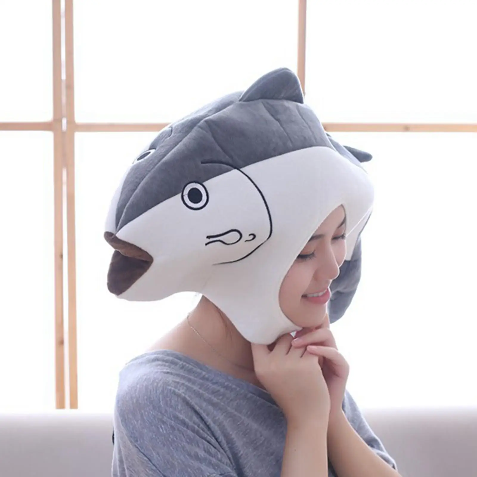 Cute Plush Fish Hat Animal Cosplay Headwear Party Supplies Decorations