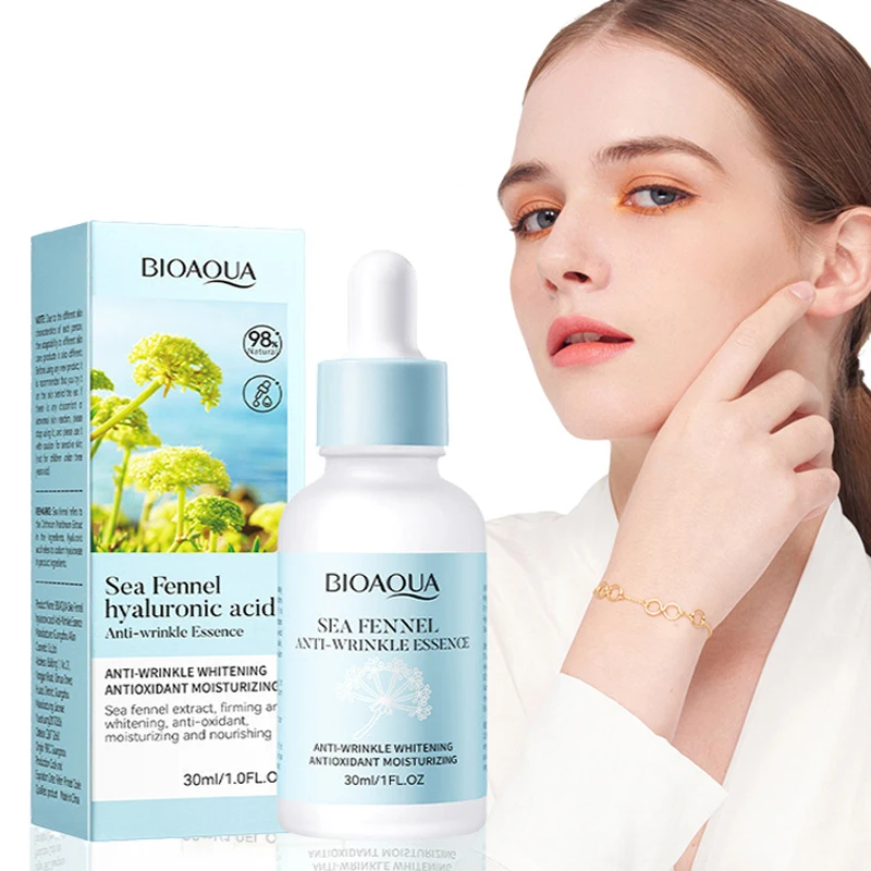 

BIOAQUA 3pcs Hyaluronic Acid Serum Facial Anti wrinkle Sea Fennel essence Moisturizing Anti-aging Whitening Serum for Face