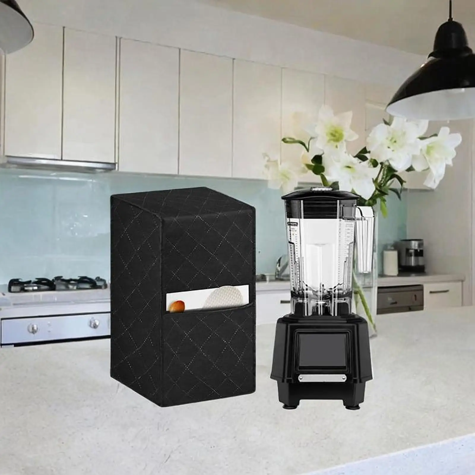 Blender Dust Cover with Pocket Dustproof Anti Fingerprint Home Stand Mixer Protector Blender Cover Coffee Maker Appliance