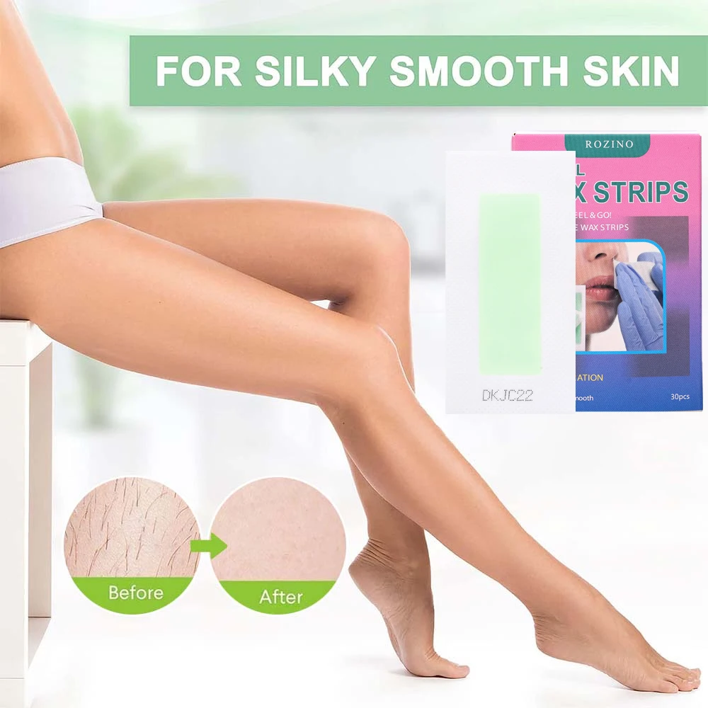 30-90pcs Facial Hair Removal Strips Set Quick Painless Wax Lip Hair Removal Paper Double Sided Cold Wax Paper for Leg Body Face