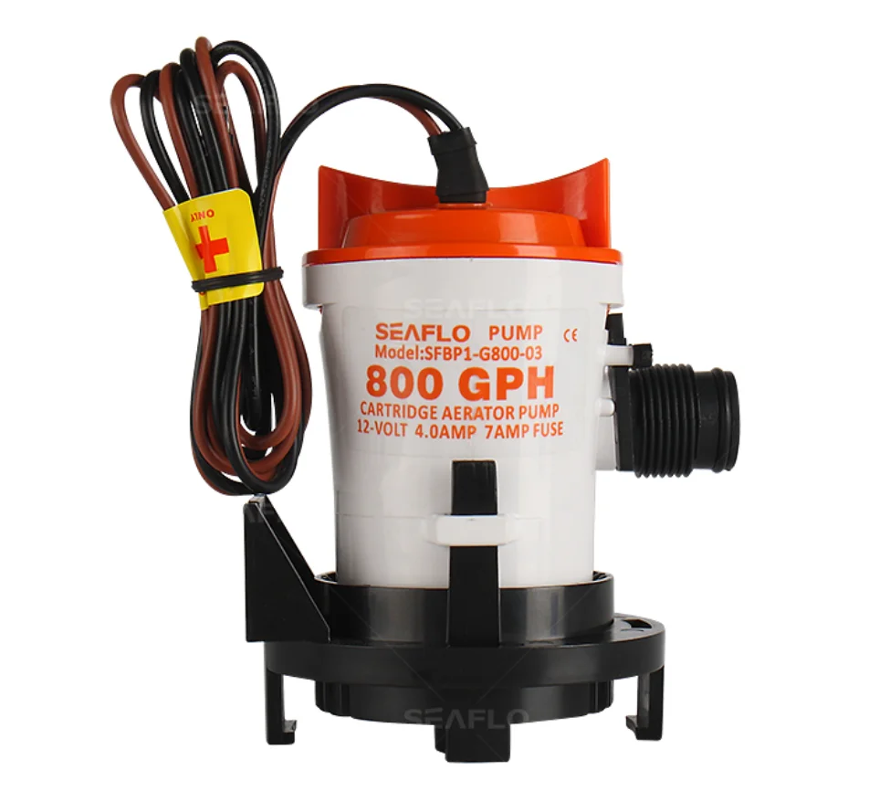 

SEAFLO 03 Series 12V 350/600/800GPH Bilge Pump/Side Mounting Strainer Base Marine Boat RV Caravan