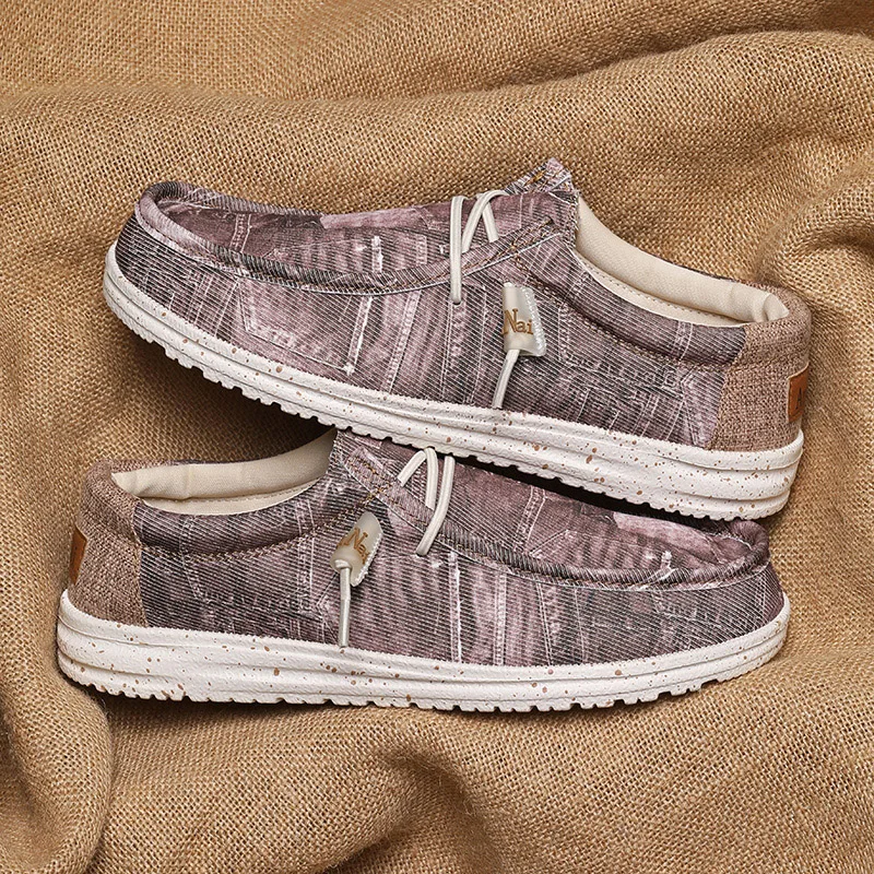 Brand Men Casual Shoes Fashion Denim Canvas Shoes Breathable Men Walking Flat Shoes Outdoor Large Size Light Men's Shoes Loafers