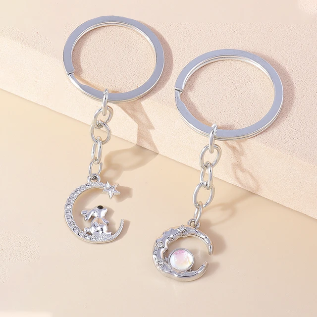 Crystal Moon Keychain