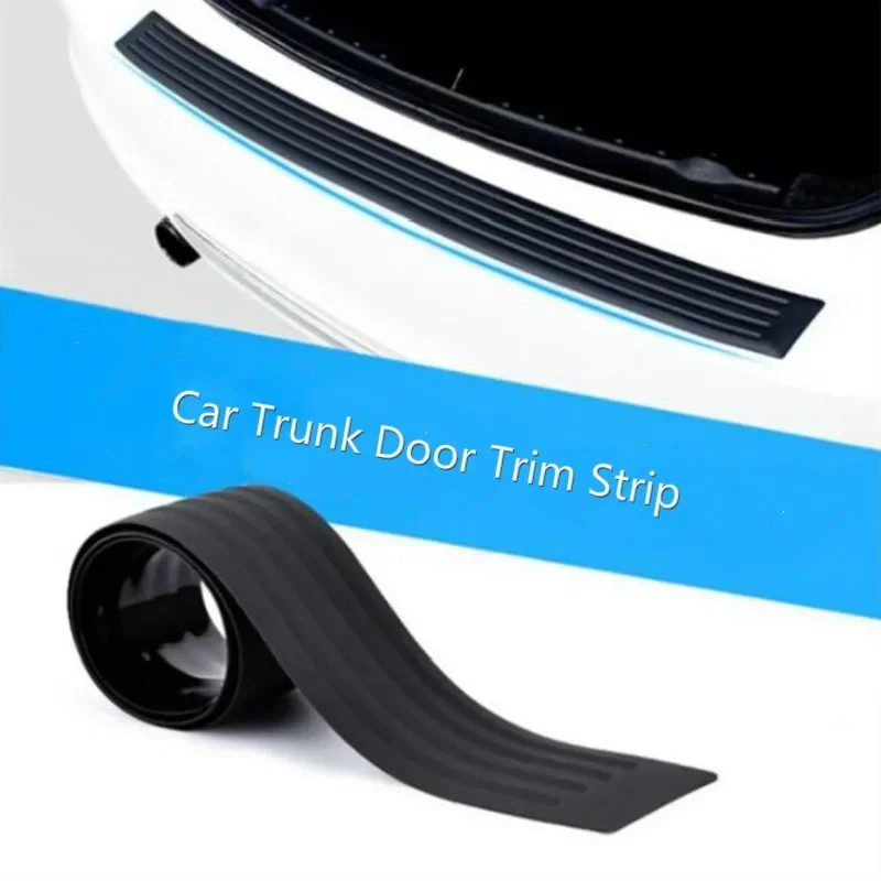 Car Trunk Door Guard Strip Universal Car Trunk Door Guard Strips Sill Plate Protector Rear Bumper Guard Rubber Mouldings Pad Trim Cover Strip Car Styling