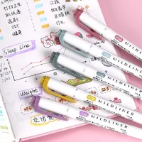 1pc Zebra WKT7 Mildliner Highlighter Full 40 Colors Broad Fine Dual Head subrayadores fluorescentes Marker Japanese Stationery 2