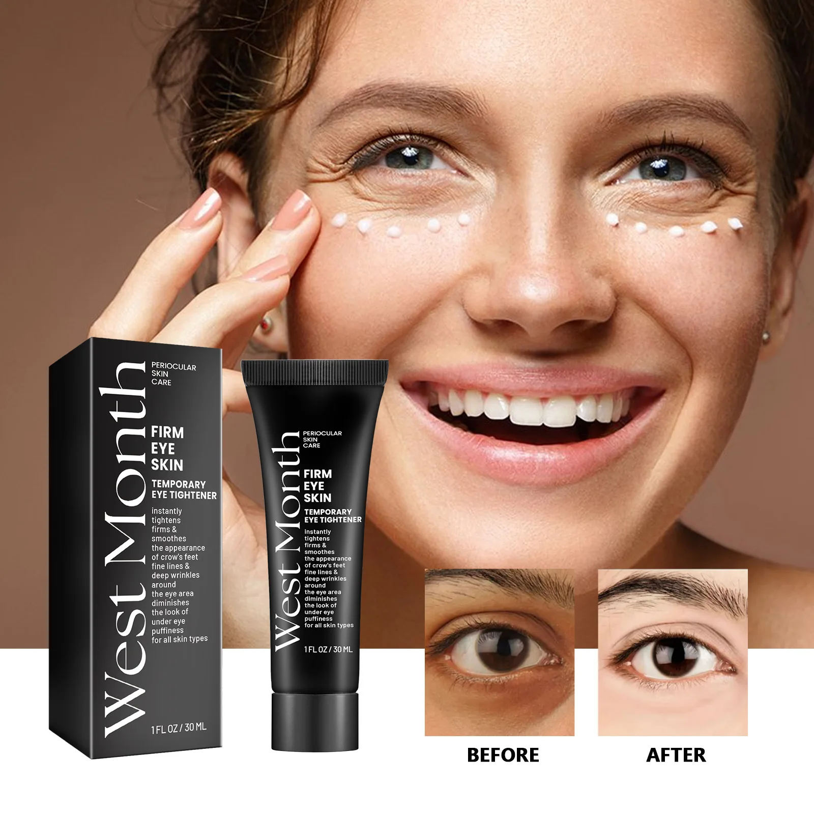 West & Month Firming Eye Cream Fading Wrinkle Eye Bags Dark Circles Hydrating Moisturizing and Nourishing Skin Neck Cream eye and neck cream