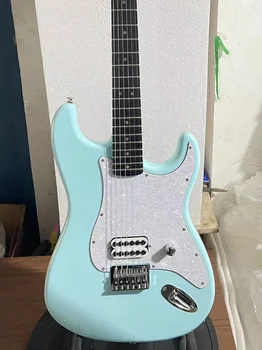 New Arrival!!!!! Daphne Blue ST Electric Guitar, Solid Mahogany Body ,Roswood Fretboard, Cheeaper Low Price