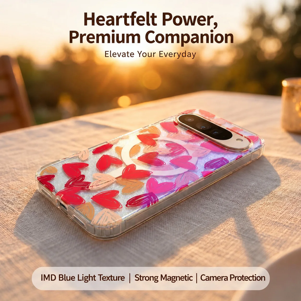 Magnetic Color Flower Blue Light Series Phone Case