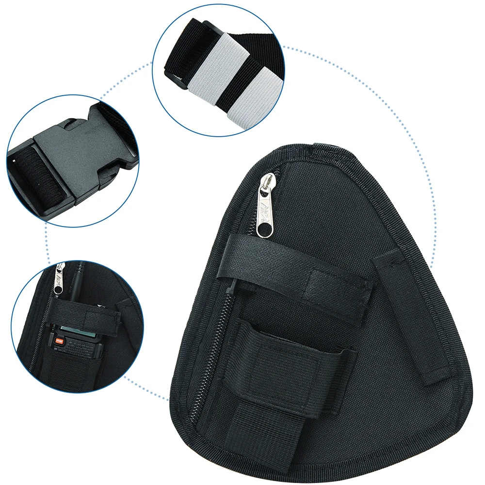 Walkie-talkie multi-function triangle chest bag portable backpack is suitable for Baofeng Kenwood TYT Quansheng and other models