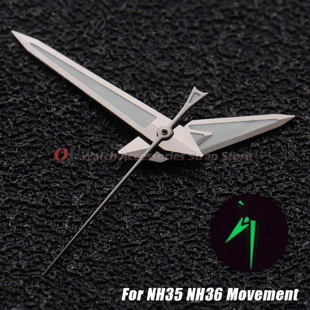 Green Luminous Watch Hands - 3-Pin Gray Accessory