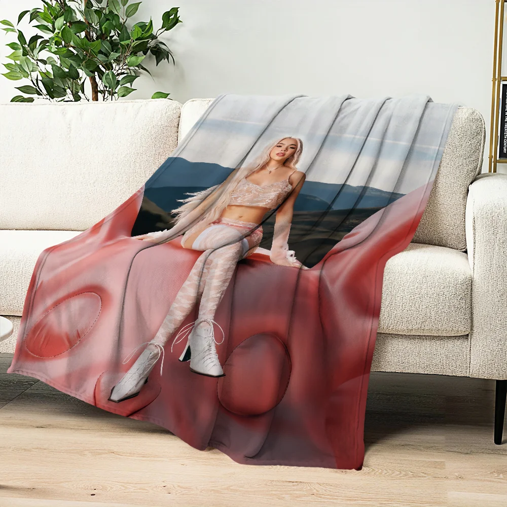 Singer Warm Soft Plush Nap Blankets Sofa k-Kenia for Living Room  p-pink Office Bedroom Home A-aura Travel Kid Gift Os Flannel 2