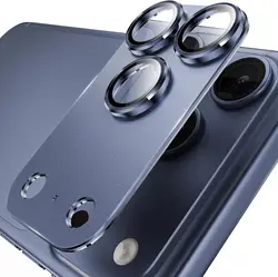 Cosmic Orange Metal Tempered Glass Camera Lens Protector Cover - iPhone 17 Pro (Blue)