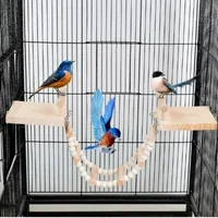 Bird Toy Hamster Toy Little Pet Springboard Combination Toy Parrot Climbing Ladder Springboard Ladder Swing Parrot Toys 1