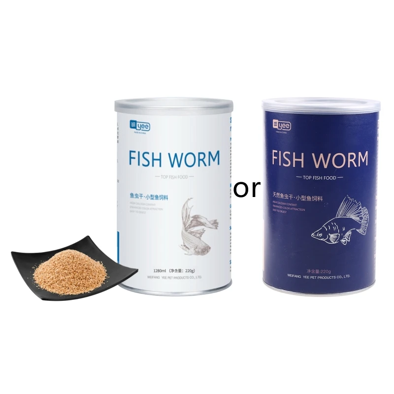 

1 Can 1280ml/500ml Guppy Aquarium Fish Food Natural High Protein Fishing Baits