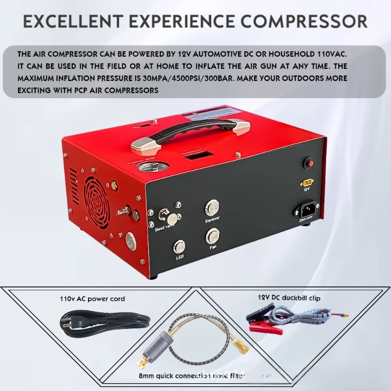 220V-110V ���� Ÿ�̾� ���÷����� �޴�� ���� �������� ���� 4500PSI 30MPA LED ����Ʈ �ڵ� ���� ��� ������ �����ſ� SUV Ʈ����