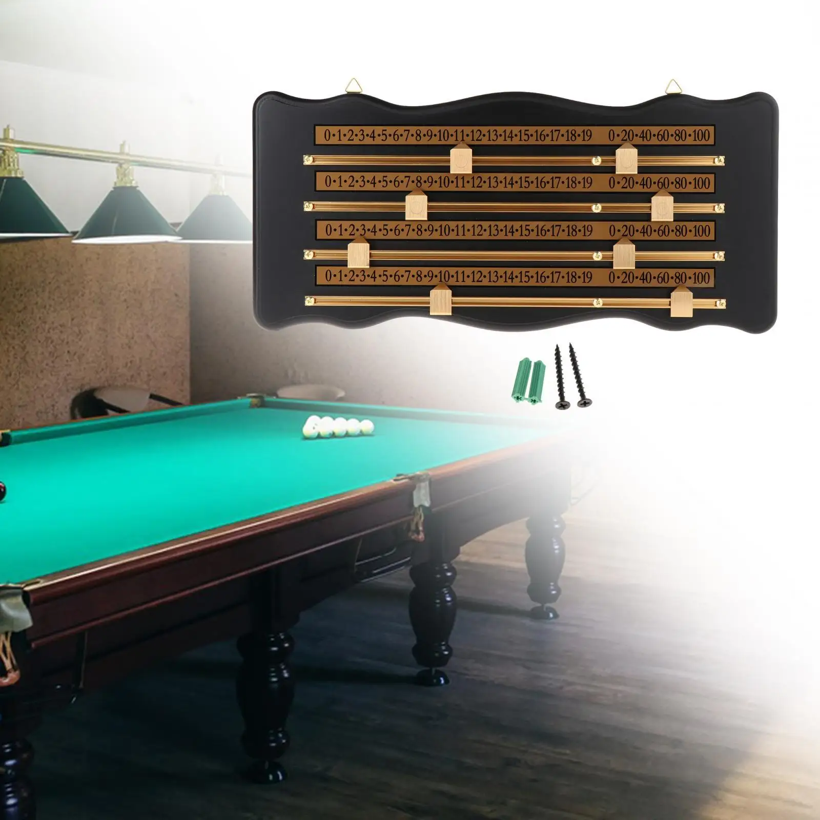 Shuffleboard Scoreboard Billiard Score Board Club Accessories Wooden Durable Snooker Game Device Scoring Board Score Keeper