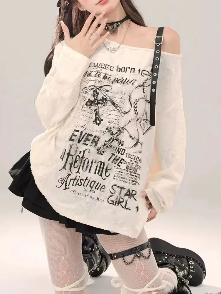 EGSDMNVSQ T-Shirt Donna Kawaii Maglietta a Manica Corta da Donna in Stile Hip-Hop Harajuku Y2K Maglietta da Ragazza Anime Carina Tops