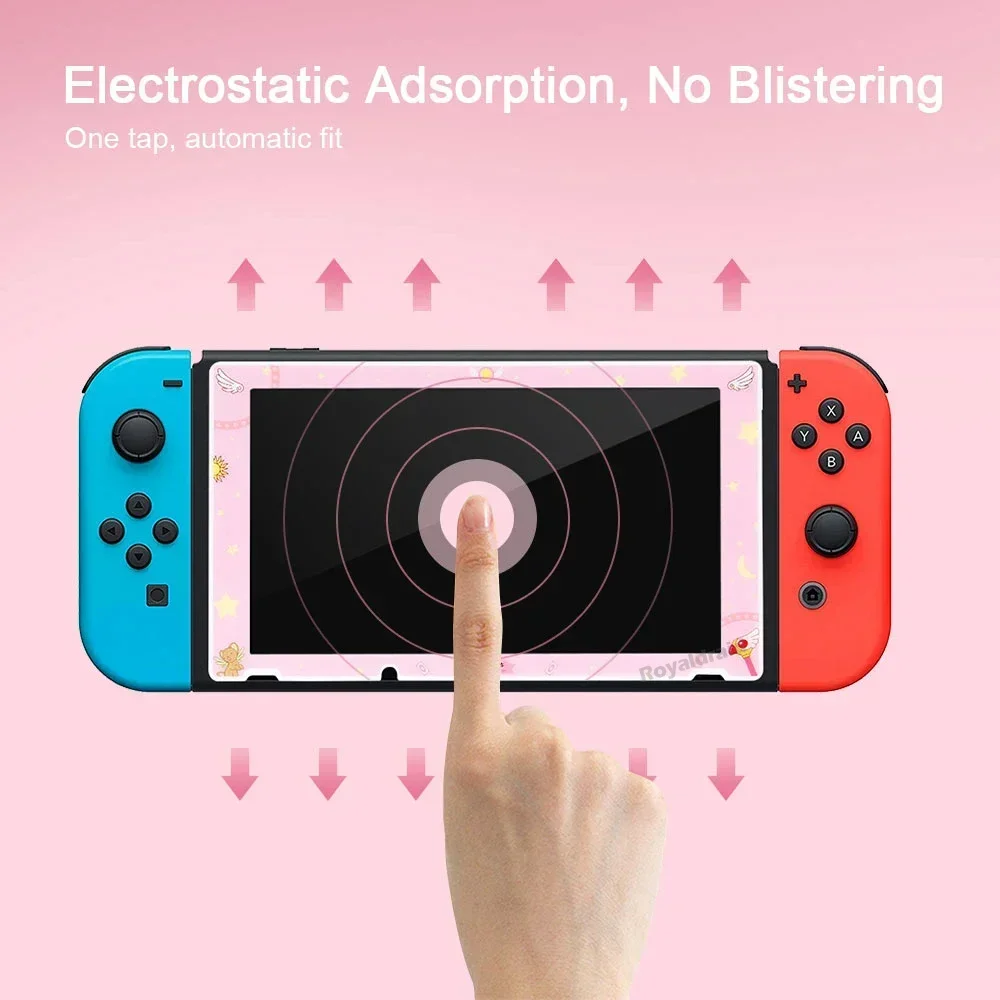 Protezione Schermo Anti-Graffio Rosa HD Trasparente per Console di Gioco Switch, Vetro Temperato Premium - immagine 4