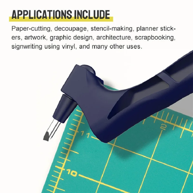 360 Steel Rotating Blade DIY Art Cutting Knife Craft Cutting Tool Safety Cutter Paper Knife with 3pcs Blades Pen