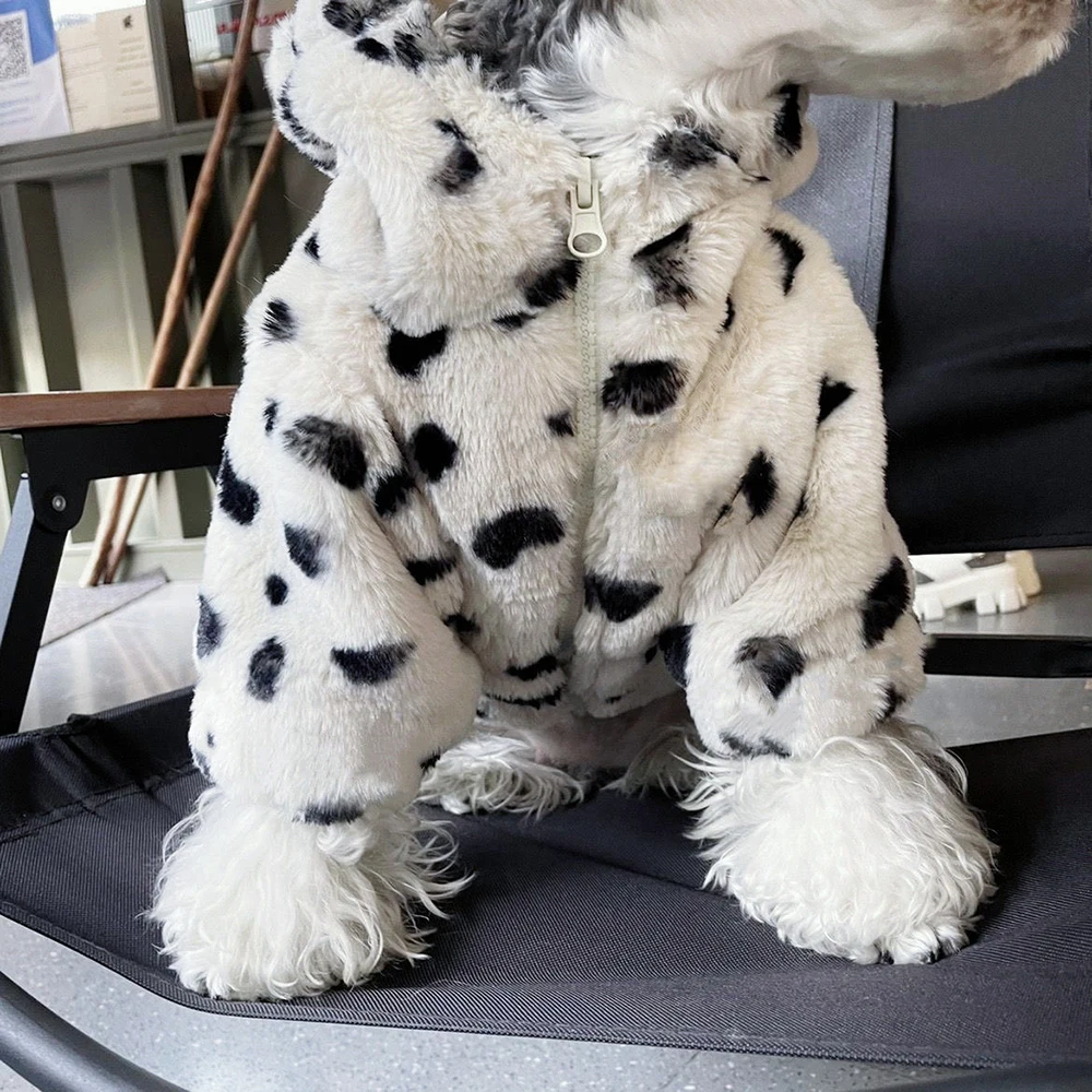 New Dog Clothes Autumn/Winter Thickened Winter Warm Spot Teddy Small and Medium sized Dog Coat