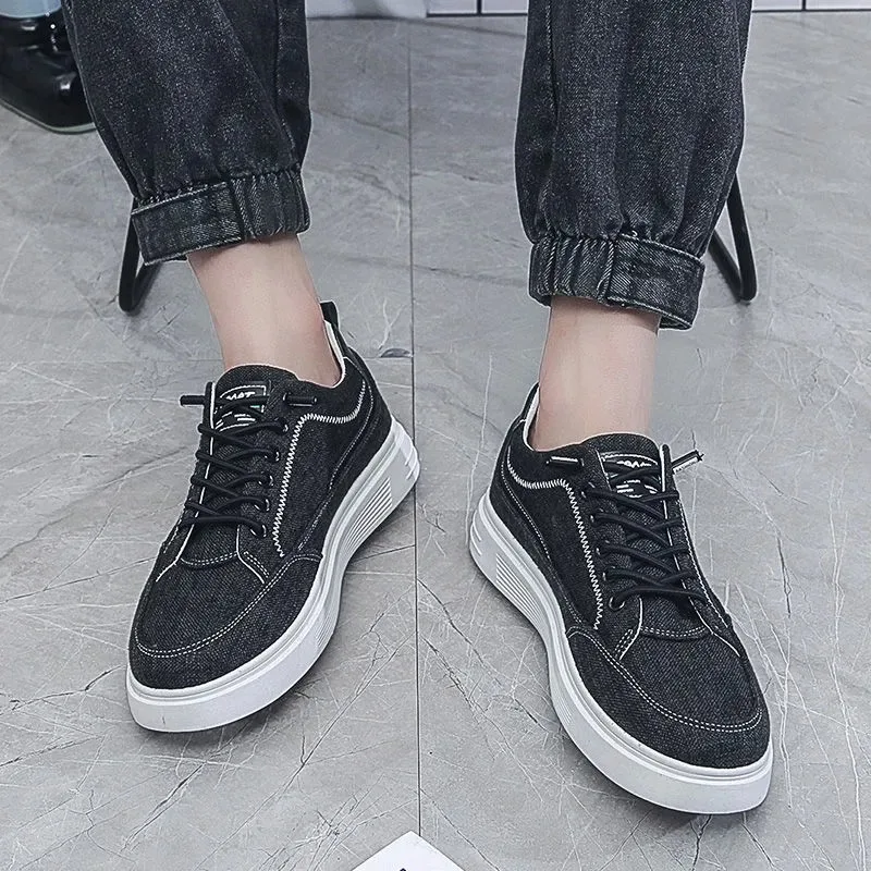 Men's Casual Sneakers Lace Up Trendy Original Casual Brand Flat Shoes for Men Summer Comfortable Canvas Shoe Tenis Masculino