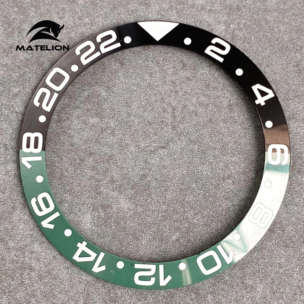 Ceramic Alloy Watch Bezel Insert Ring - 38mm Slope Fit for 40mm Watch Case, Men's Diving Watch Accessory