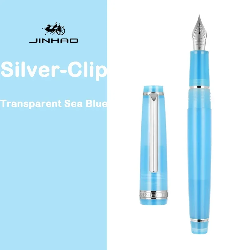 Elegant Silver Clip Luxury Fountain Pen with Extra Fine Nib – Premium Writing Instrument for Office & School Supplies