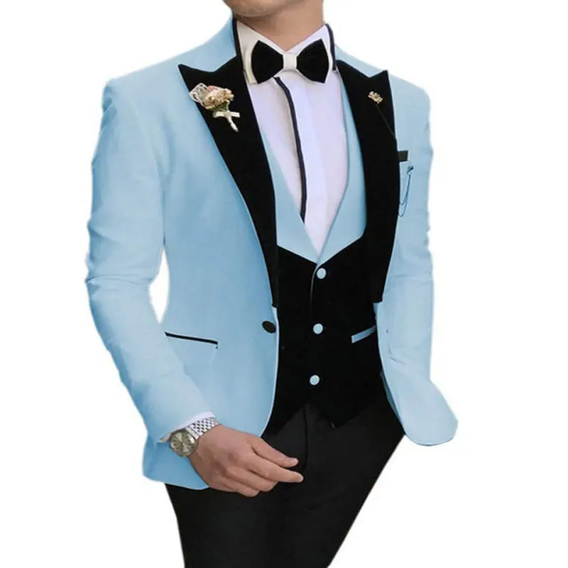 NewCasualMensSuitBusinessSlimGroomBestManTuxedoThreepiece