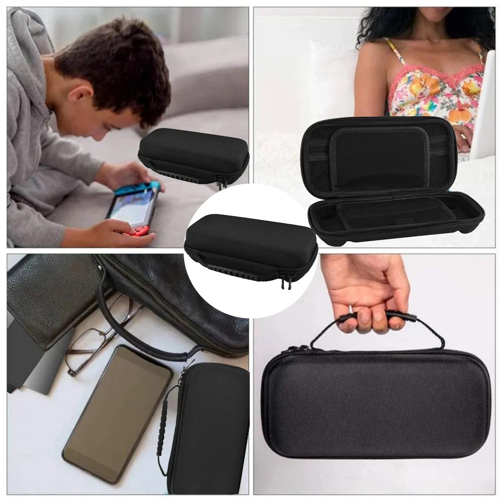 여행용 핸드백 나일론 EVA 하드 운반 케이스 닌텐도 스위치 라이트용 두꺼운 긁힘 방지 이중 수납 가방