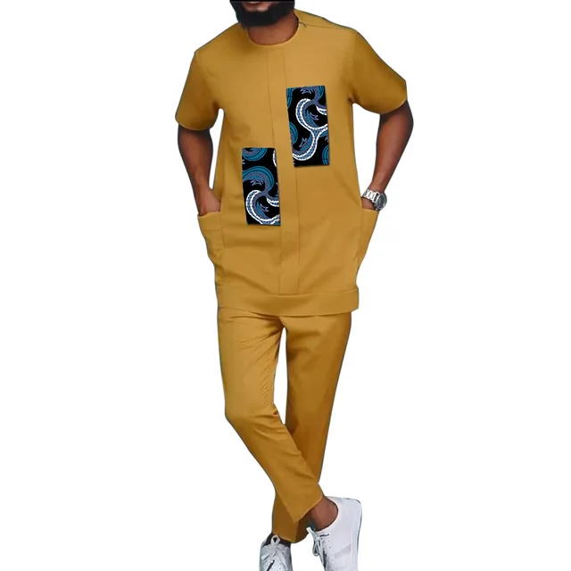 Chinedu Short Sleeve Dashiki Outfit - Image 5