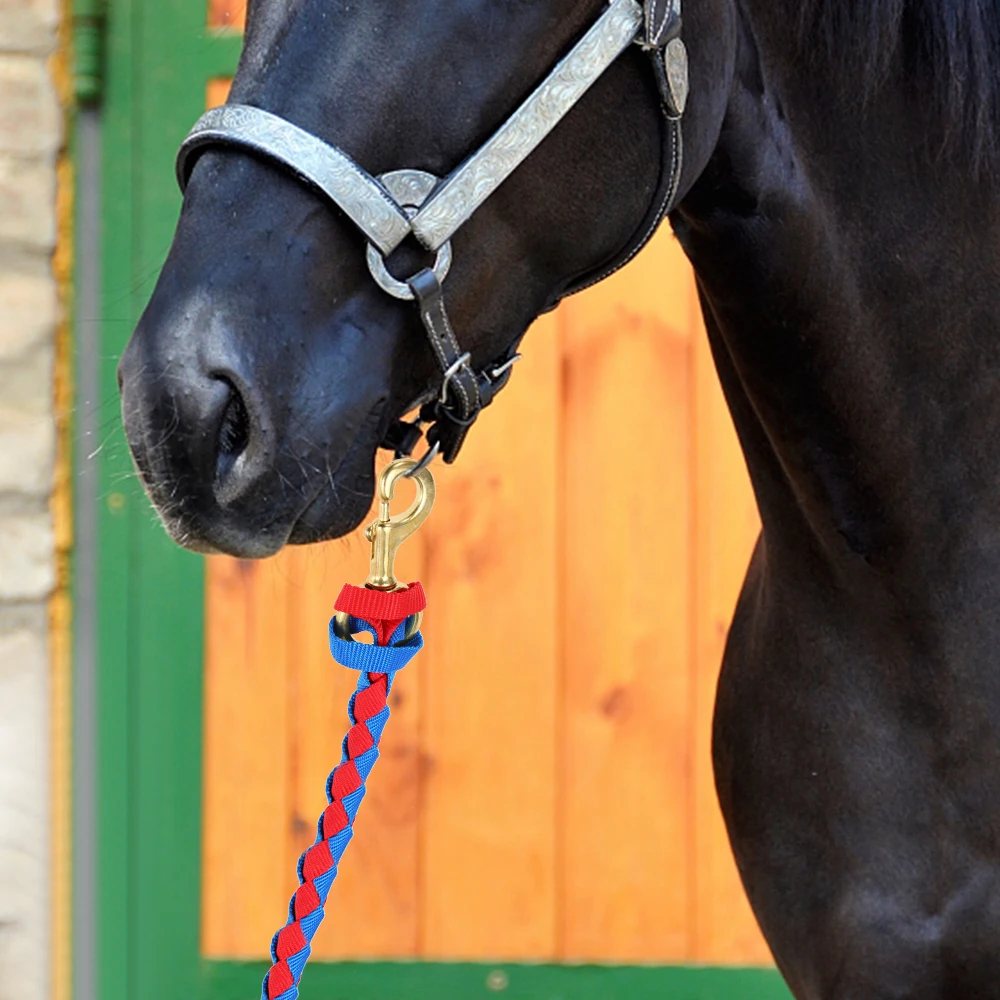 3 Meters PP Braided Horse Rope Horse Lead Rope with Brass Snap Pet Traction Rope Horse Rope Harness Accessories 2