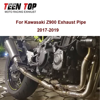 Z900 Motorcycle Exhaust Muffler Pipe 304 Stainess Steel Front Pipe Tube 51mm Modified Exhaust For Kawasaki Z900 Z 900 2017-2019