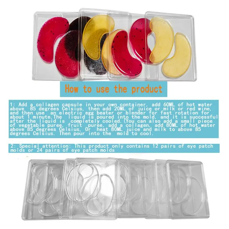 Eye Patch Maker Eye Patch Maker Transparent DIY Eye Mold Reusable Patch Tray Molds Homemade Mould Transparent 12pcs / 24pcs