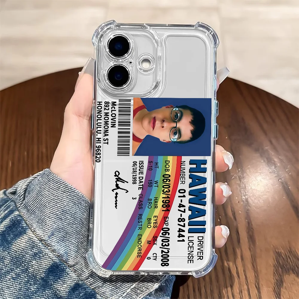 Anti-Fall Transparent Phone Case - M-Mclovin Fogell Design