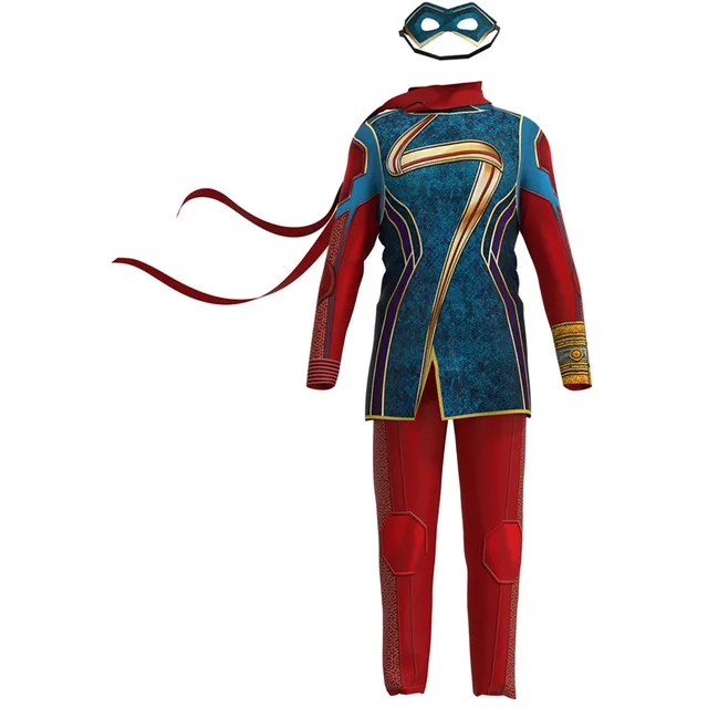 Carnival Kids Ms. Marvel Cosplay Costume Captain Marvel Adult Children Cartoon  Movie Halloween Party Girl Clothes - Cosplay Costumes - AliExpress