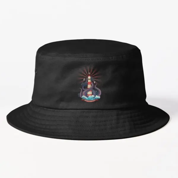 

Beware The Kraken Bucket Hat Bucket Hat Caps Boys Casual Fashion Cheapu Fishermen Black Solid Color Hip Hop Fish Mens Spring