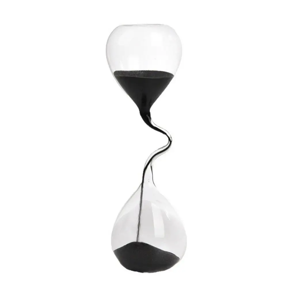 Modern Style Curve Design Hourglass Glass Craft Creative Sand Clock Transparent No Timing Sand Timer Office