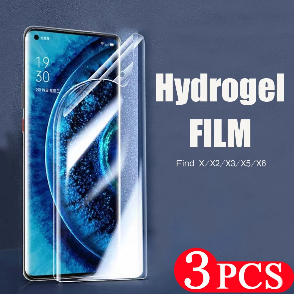 

Гидрогелевая пленка 9D для OPPO Find X5 X6 pro, не стеклянная защитная пленка Find X X2 Neo X3 lite, защита экрана телефона, смартфона, 3 шт.