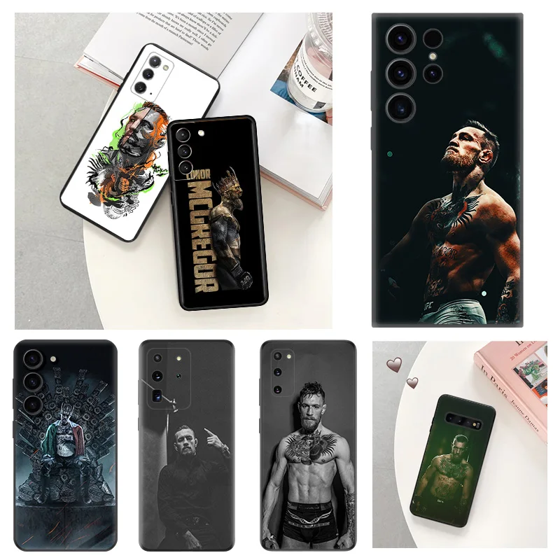 Custodia Morbida Per Samsung Galaxy S23 5G S22 Plus S21 Fe S20 Ultra S10 Lite S9 S8 Conor Mcgregor Cover Nera Per Telefono