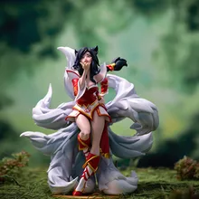  Original League Of Legends LOL Peripheral Ahri The Nine-tailed Fox Kda 1/7 Genuine Action Figure PVC Model Kit Collectible Toys 