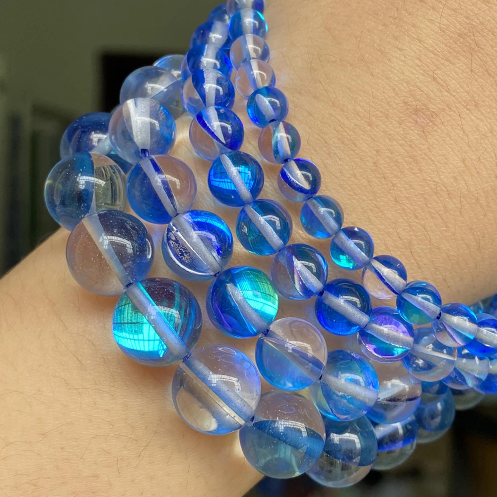 Natural Stone Beads Collection: Blue Chalcedony Crystal & Agate