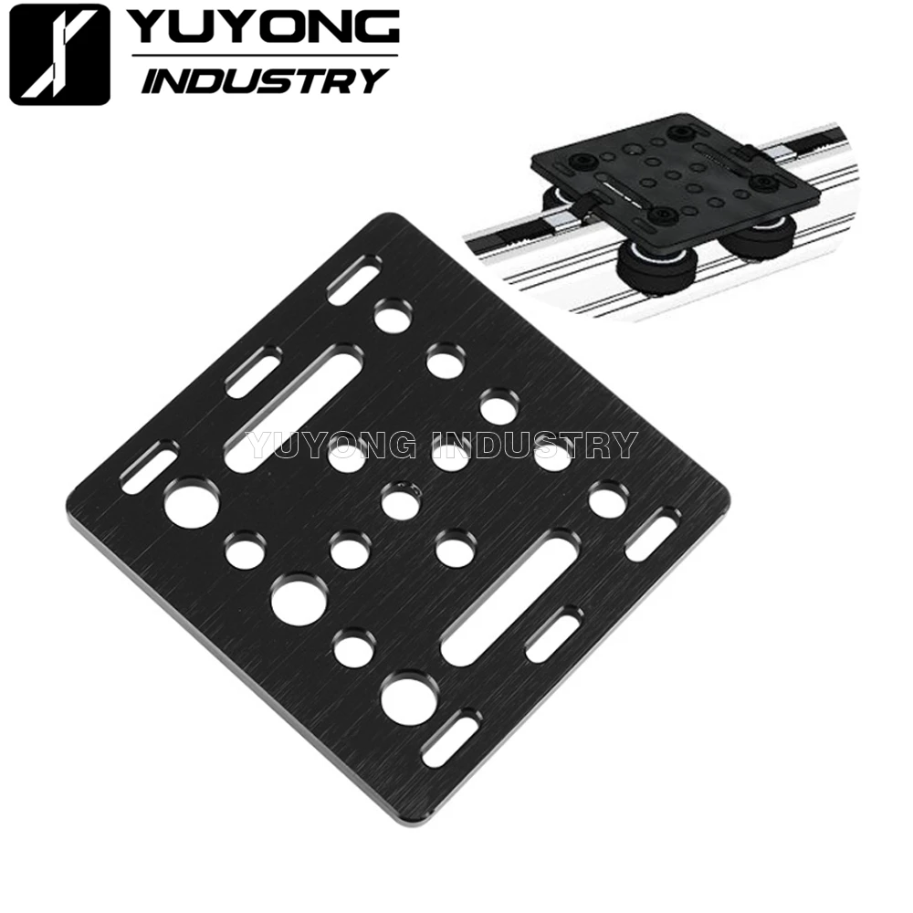 

Запчасти для 3D-принтера Openbuilds V-Slot Gantry Plate 20 мм черная пескоструйная обработка 65,5 мм x 65,5 мм x 3 мм
