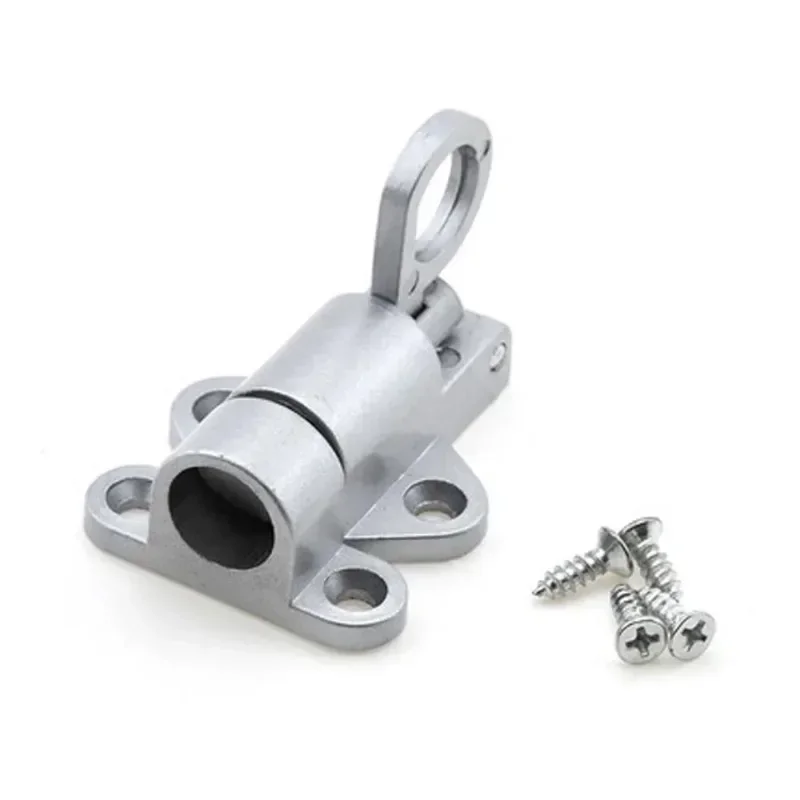 Aluminum Alloy Security Automatic Gate Lock Spring Bounce Door Bolt Latch Gate Latch Lock Grey Aluminum